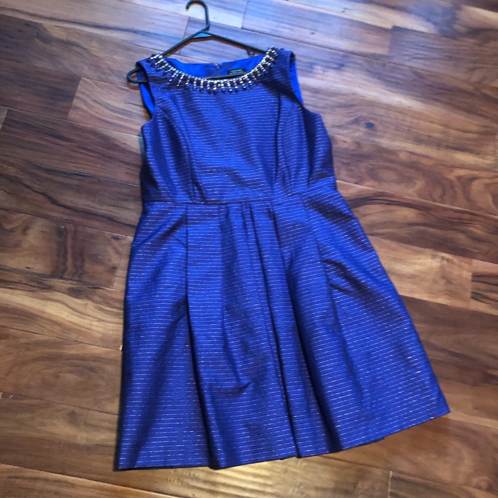 Tahari Cocktail dress with neck Embellishment